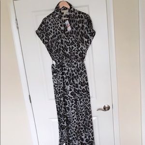 Michael Kors Pantsuit-Black and White Animal Print